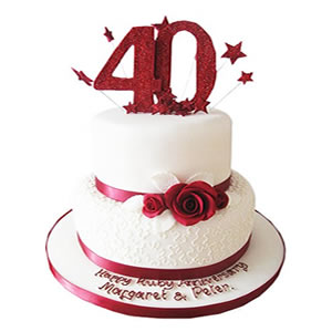 Ruby Anniversary Cake