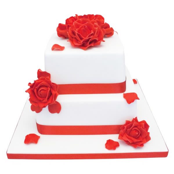 Red Roses Cake