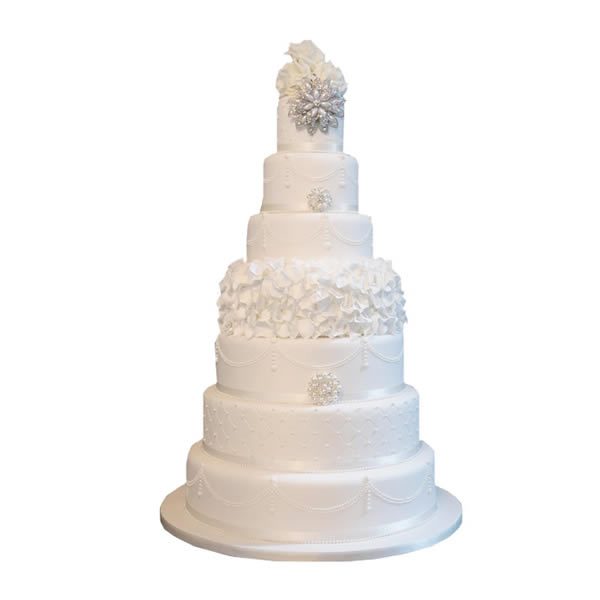 Pearl Elegance Wedding Cake