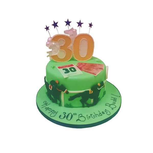 Horse Racing Birthday Cake