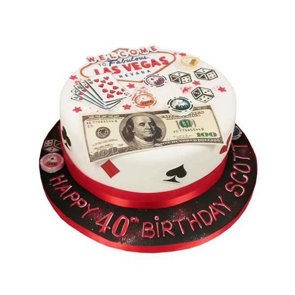 Casino Gambler Birthday Cake