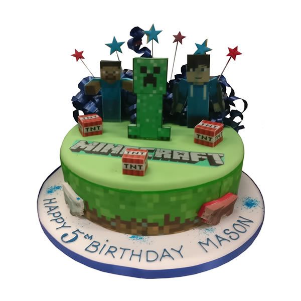 Minecraft Birthday Cake